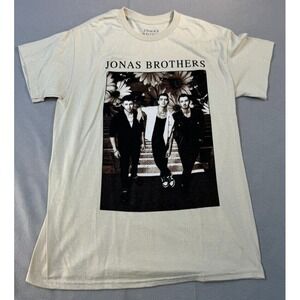 Jonas Brothers Shirt Medium‎ Beige Tee T-Shirt Men's  2023